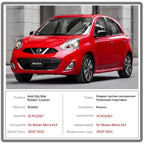 for Nissan Micra k13 2010 2011 2012 2013 2014 2015 Anti-slip Rubber Mat Door Groove Cup Gate Slot Pad Car Stickers Accessories