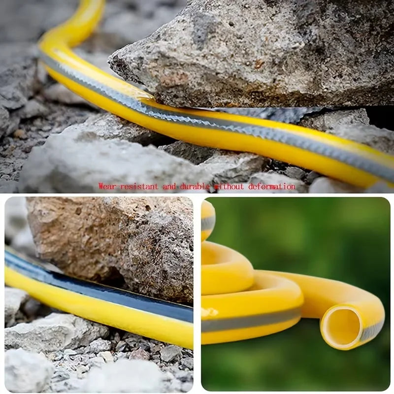 10/20/30m Heavy-Duty Rubber Garden Hose - Scratch & Wear Resistant, Leak-Proof, All-Season for Home, Balcony & Car Washing