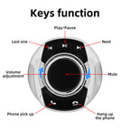 Universal Cup Shape Wireless Car Steering Wheel With LED Light 8-key Control Buttons For Android Multimedia Navigation Player