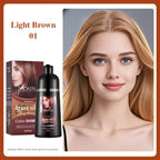 Mokeru Argan Oil Hair Dye Shampoo, Natural Black, Permanent Gray Coverage, 1pc