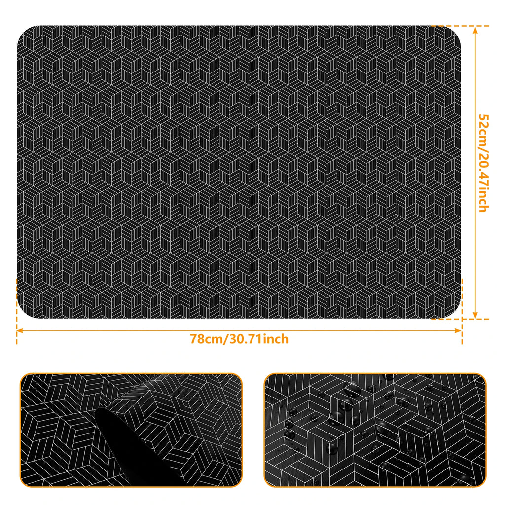 Silicone Induction Cooktop Mat Non-Slip Electric Stove Top Cover Protector 52x78cm 1pc