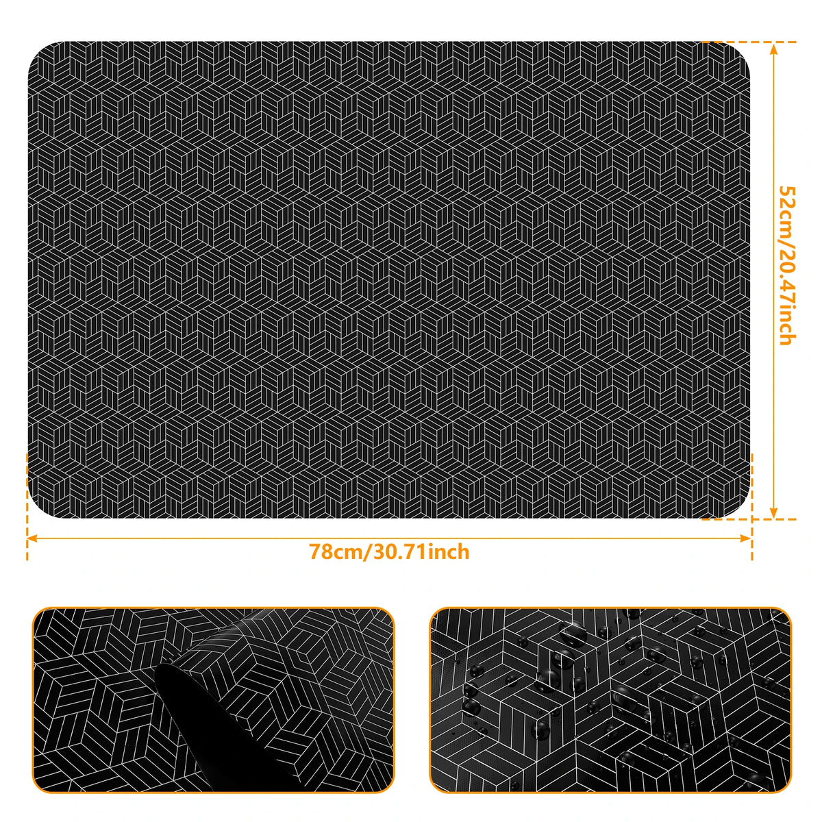 Silicone Induction Cooktop Mat Non-Slip Electric Stove Top Cover Protector 52x78cm 1pc