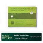 20 Sheets Baohong 200g/300g Watercolor Sketchbook 100% Cotton Watercolor Paper Sealing Pad 32K 16K 8K Water Color Drawing Book