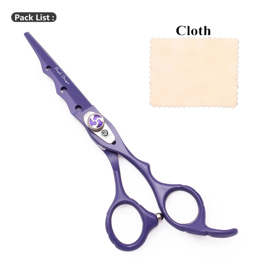 Purple Dragon Hair Scissors Professional 6" Japan Stainless Hair Cutting Scissors Barber Shop Hairdressing Thinning Shears Z1019