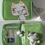 Kawaii Toro Cat Classic Coin Purse Inoue Toro Card Bag Short Wallet Storage Bag Anime Peripheral Id Set Storage Bag Girl Wallet