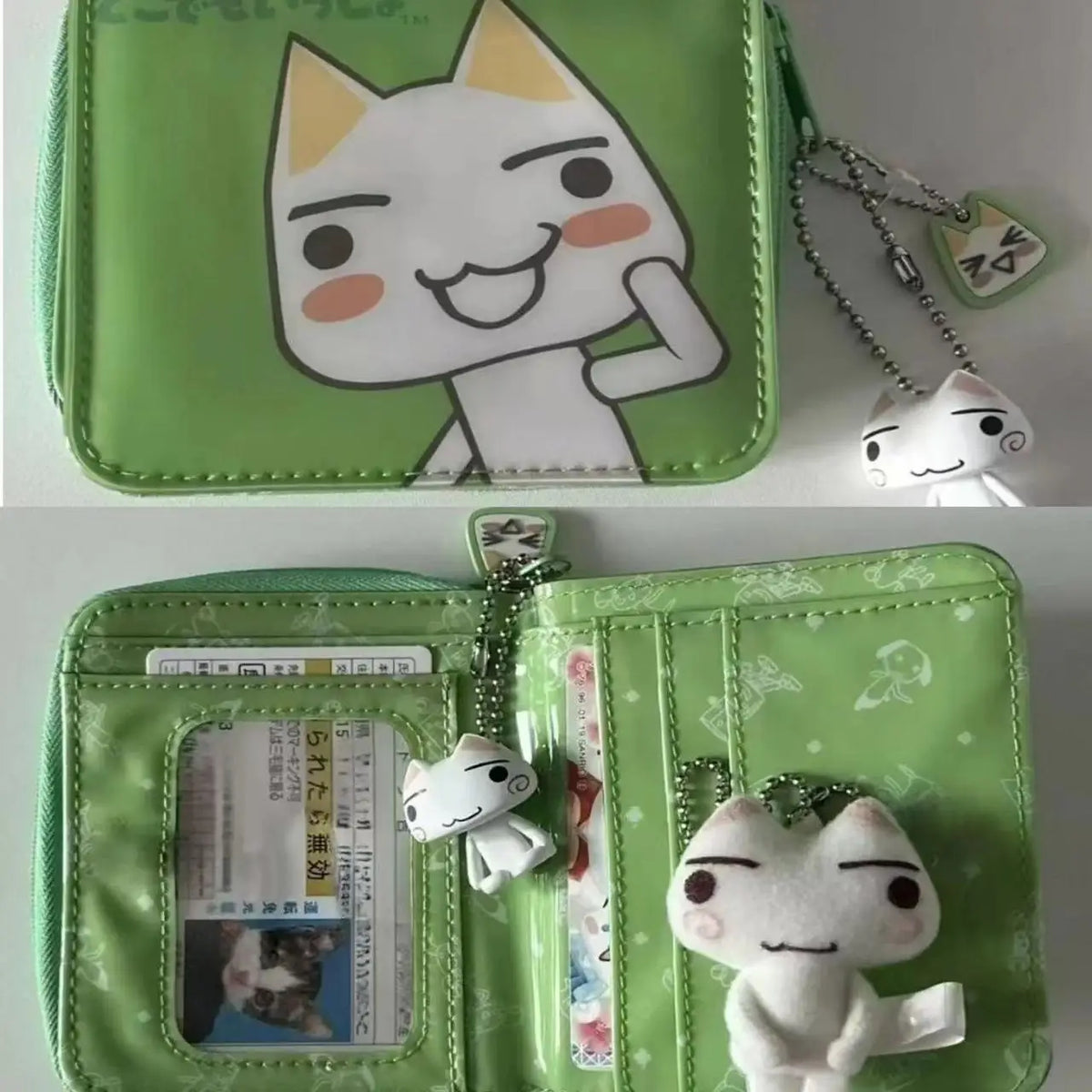 Kawaii Toro Cat Classic Coin Purse Inoue Toro Card Bag Short Wallet Storage Bag Anime Peripheral Id Set Storage Bag Girl Wallet