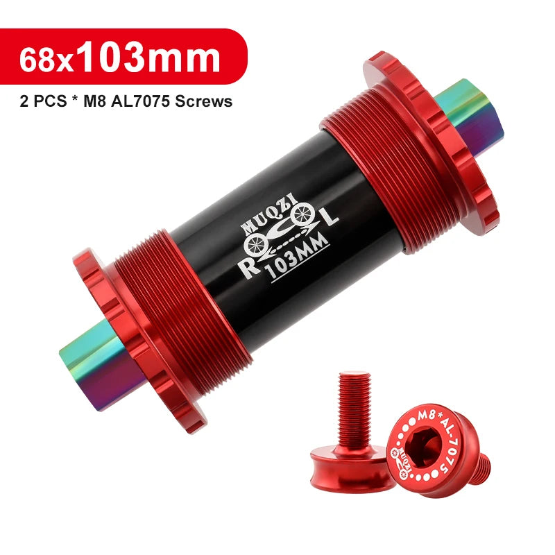 Ceramic Bearing Bicycle Bottom Bracket 68*103 107 110 113 119 122mm Square Titanium Axle Road Mountain Bike Central Axis BB Sets