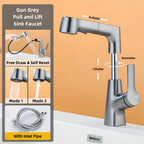 Bathroom Faucet Hot Cold Water Sink Mixer Tap Basin Faucets Washbasin Pull Faucet Copper Lifting Pull Faucet Hot and Cold Water