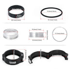Aluminum quick release V-band clamp 2.5in/3in (63/76mm) pinless HD, intercooler pipe