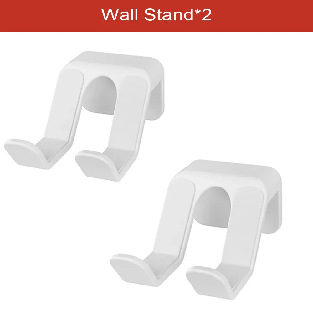 Wall Mount Controller & Headphone Holder Self-Adhesive Bracket, Black/White 1pc-4pc