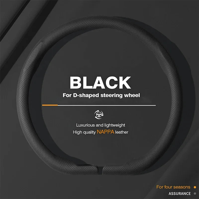 38cm Non-Slip Suede Car Steering Wheel Cover, Nappa leather, For CHERY OMODA C5 E5 S5/GT FX 2022 2023 2024 Car Auto Accessories