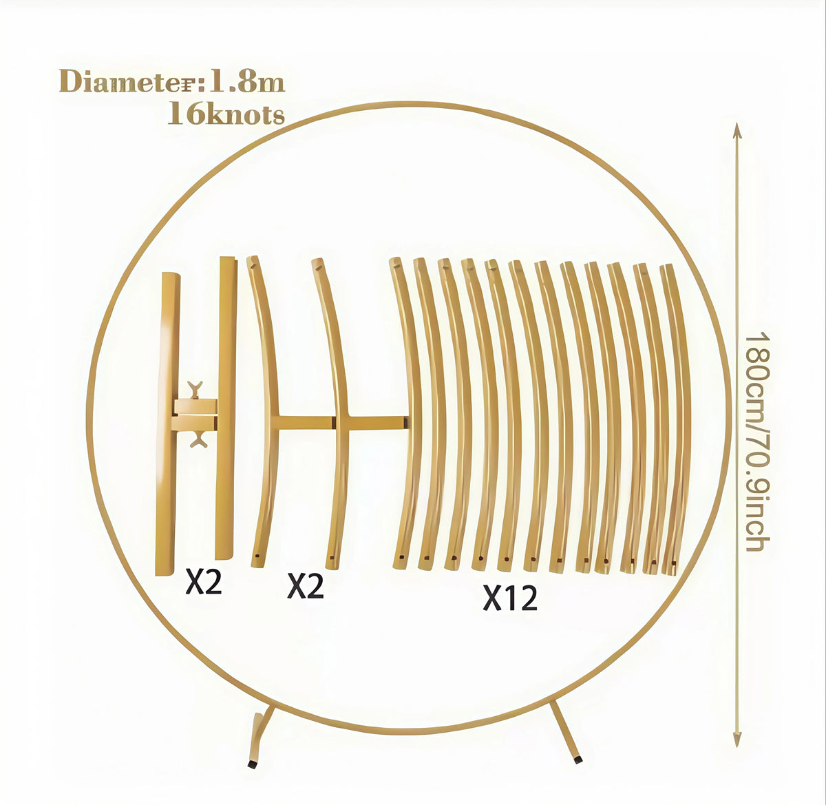 Metal Circle Stand Wedding Arche Round Balloon Arch Flower Gold Background Arch DIY Frame Birthday Party Baby Shower Decoration