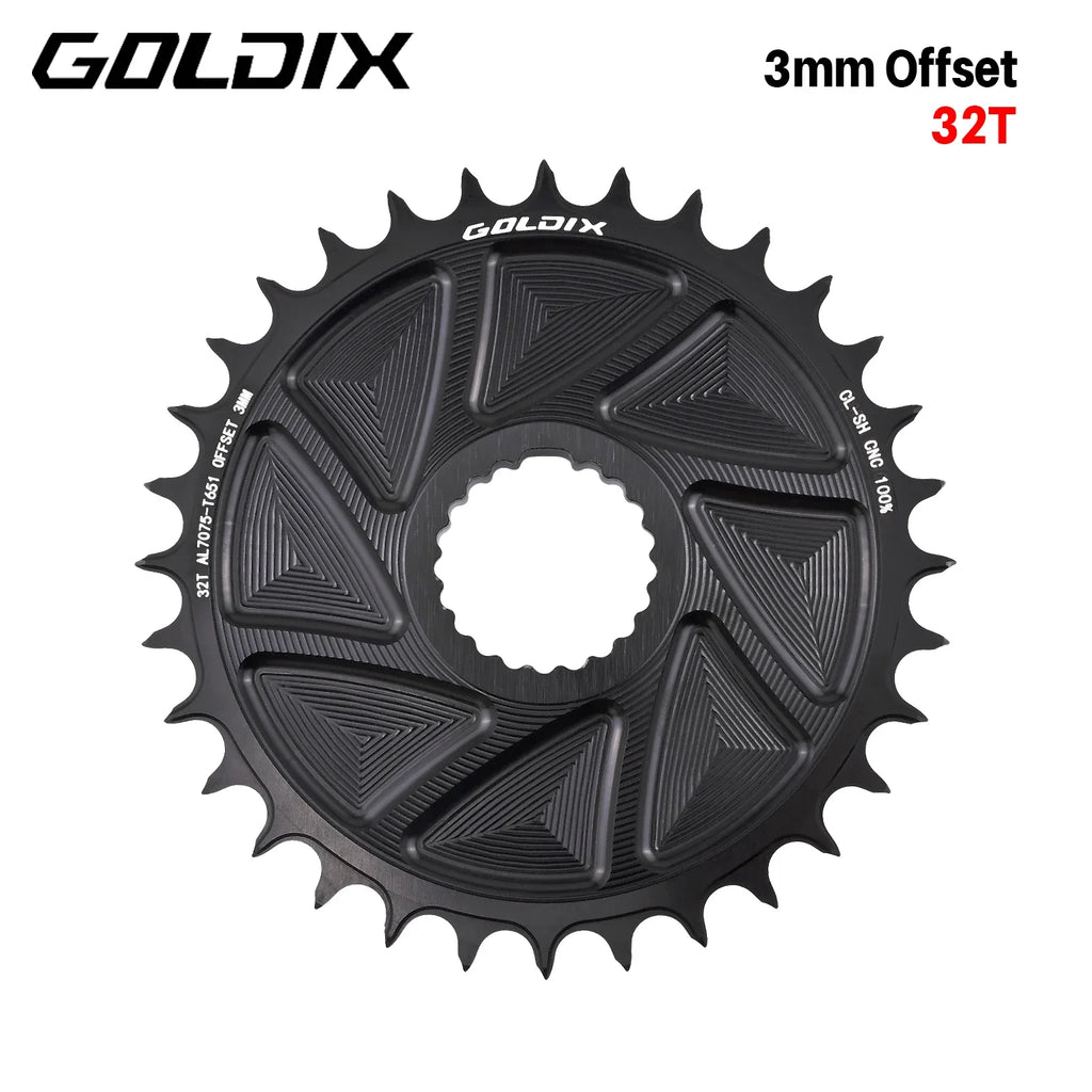 GOLDIX Directly install AERO Chainring Wide Narrow Teeth CNC Hollow Cutting Machining for SHIMANO M8100 M9100 M7100 M6100 Crank