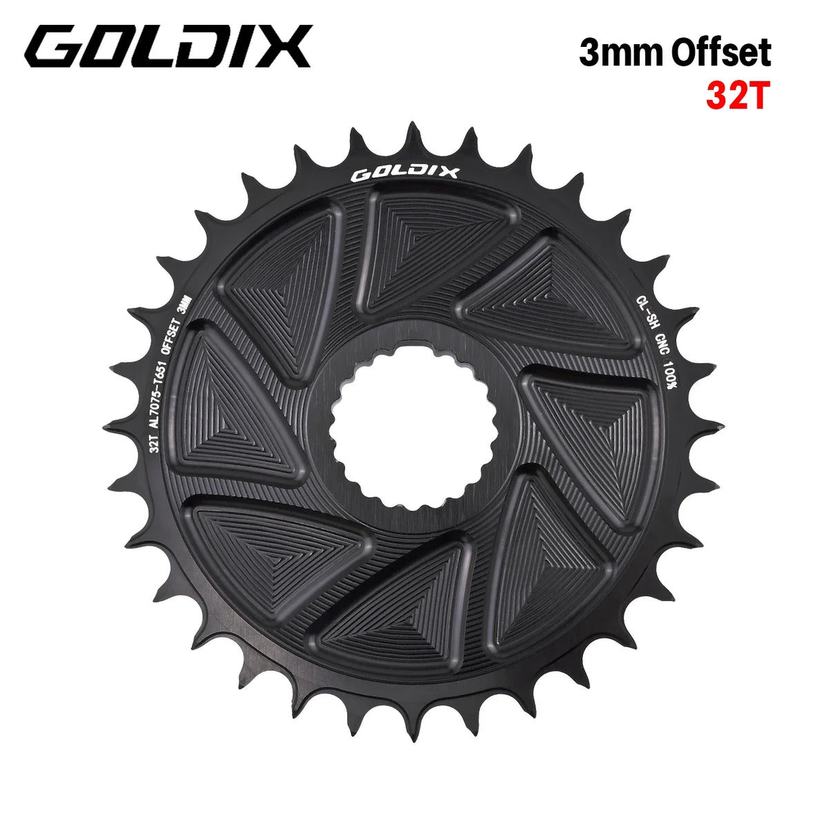 GOLDIX Directly install AERO Chainring Wide Narrow Teeth CNC Hollow Cutting Machining for SHIMANO M8100 M9100 M7100 M6100 Crank