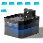 2.2L Automatic Pet Water Fountain for Cats & Dogs, Silent Induction Sensor, Rectangle