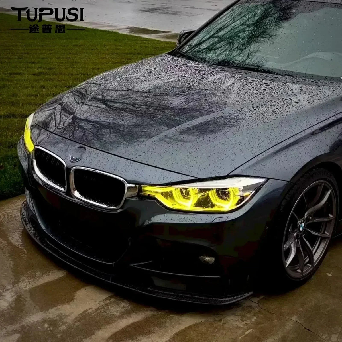 BMW F30 F31 DRL Angel Eyes Yellow LED Daytime Running Lights 6V Upgrade For 320i 330i 340i 2016-2019 Front Bumper Light | TUPUSI