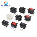 KCD11 Mini Rocker Switch 10x15mm 100pcs 2/3 Pin ON-OFF or ON-OFF-ON 3A 250VAC