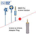 NICEHCK EB2S Pro Wired Earbuds Flat-Head 15.4mm LCP Dynamic Driver 3.5mm/4.4mm