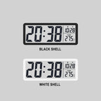 Digital Wall Clock Electronic Wall Mounted LCD Disply Clocks Multifunctional Temperature and Time Week Display Battery Powered