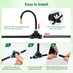 30M-5M DIY Free Bending Universal Sprayer Kit 8mm Hose Patio Misting Cooling System for Garden Plant Fogging Watering Irrigation