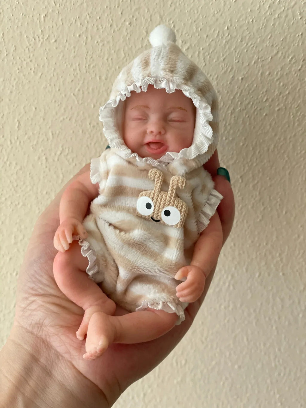 OtardDolls 1 Pc Lifelike Mini Silicone Reborn Doll Handmade Bebe Newborn Doll Girl For Birthday Gifts