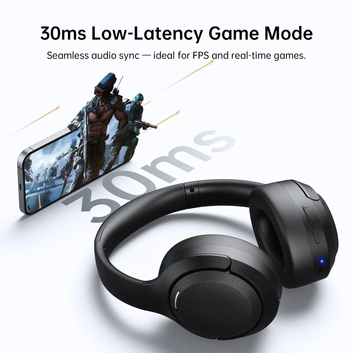 Oneodio EKSA P300 ANC Wireless Headphones Bluetooth 5.4 Active Noise Canceling Over Ear Hi-Res HiFi Headset With AI ENC Mic 100H