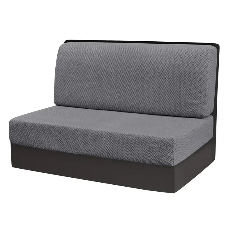 2 Pcs/set Jacquard RV Dinette Sofa Seat Cushion Covers Elastic Armless Couch Slipcovers Booth RV Camper Car Bench Backrest Cover