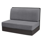 2 Pcs/set Jacquard RV Dinette Sofa Seat Cushion Covers Elastic Armless Couch Slipcovers Booth RV Camper Car Bench Backrest Cover