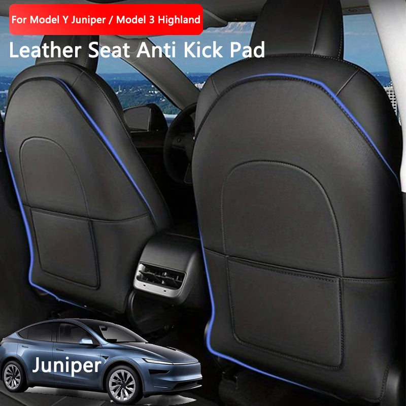 Car Seat Back Anti-Kick Pad Protector, Leather Full Surround, Pair Full Seat Pad