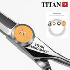TITAN Hair Cutting Scissors Japan 440C Steel Barber Shears 5.5/6/6.5/7 in, Thinning Styles