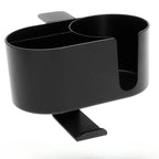 4-in-1 Clip-On Desk Cup Holder with Headphone Hanger, Adjustable Black