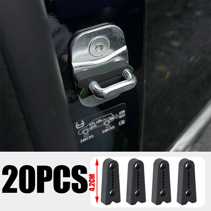 Soft Silicone Auto Door Lock Damper Buffer Pad Shock Absorber Anti Noise Soundproof Gasket Protection Sticker Accessories Kit
