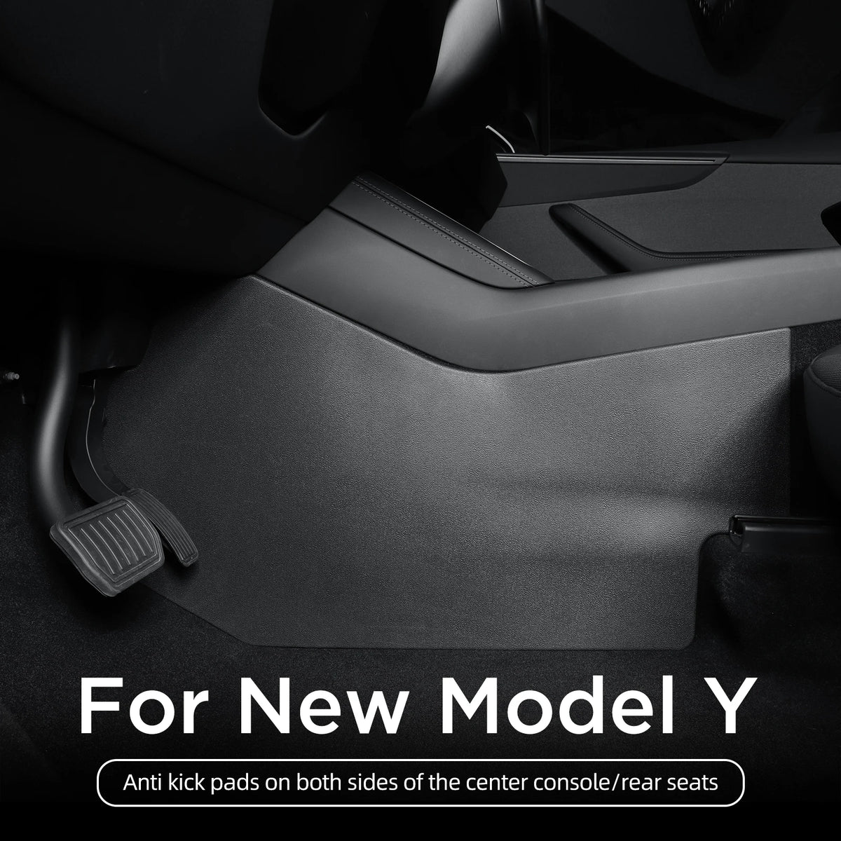 LUCKEASY for Tesla Model Y Launch 2025 2026 Juniper Anti-dirt Protective Pad Central Control Side Anti Kick Pad TPE Accessories