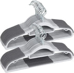 10 Piece Set Of Heavy-Duty Dry And Wet Hangers With Anti Slip Pads Saving Space With a 0.2-Inch Thick Ultra Light Organizer