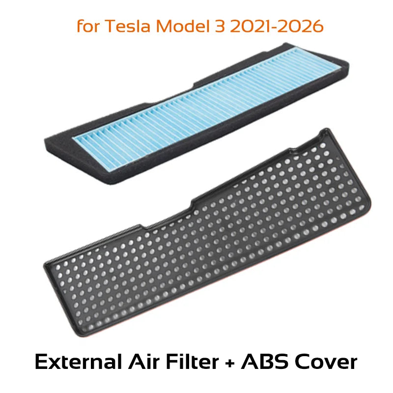 Car Intake Air Filter Cover For Tesla Model 3 2021-2026 Highland Melt Blown Fabric Inlet Flow Vent Dust Prevention Accessories