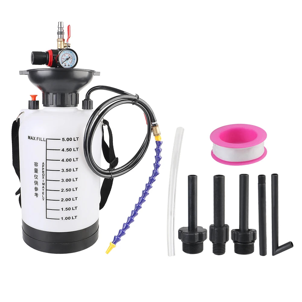 5L Capacity 1000PSI Output Pressure Oiler Machine Handheld Gearbox Oil Filling Machine Quick Refueling Oiler Hand Tool