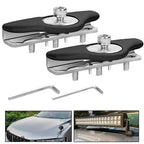 1Pair Hood Car Light Bracket Universal Metal Led HID Offroad SUV Truck Engine Cover Door Edge Work Lamp Clip Mount Holder Clamp