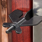 Portable Door Lock for Travel & Hotel, Privacy Anti-Theft Door Stopper, Black/Gold