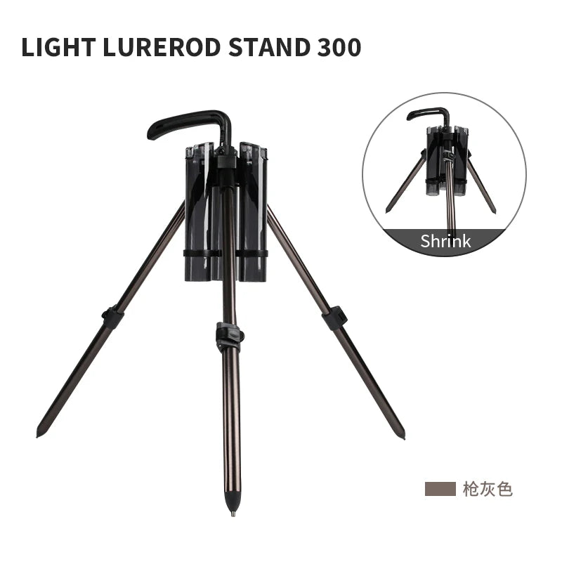 LETOYO Portable 300 530 Fishing Rod Support Tripod Fishing Lure Box Rod Stand Barrel Holder Pole Accessories Bracket Tools