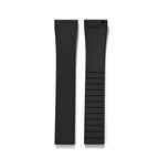 Original Stripess CTS FKM Rubber Watch Strap 20mm For D-elug FKM CTS Watchband Quick Release Silver Butterfly Buckle Cut To Size
