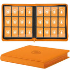 Trading Card Binder 12 Pocket, Zipper Binder Card Album Holds 480 Cards, Premium Leather Card Folder for TCG/Game/Sports Cards