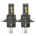 2pcs Mini LED Headlight Bulbs with Fan 6000K 12V/24V - H1/H4/H7 Options