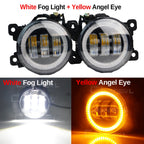 2 Pieces 90MM Round Angel Eye LED Fog Light For Suzuki Jimny 1998-2017 30W H11 Adjustable Car Front Fog Daytime Running Lamp DRL