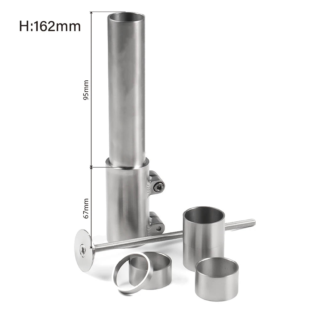 CNC Titanium Bicycle Stem Riser Fit 1 1/8 Inch Fork Extender - 102mm/122mm/142/162/182mm Handlebar Lift Adapter Cycling Part