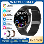 2026 New Watch 6 Max Smart Watch Men GPS Altitude Air Pressure Heart Rate Health Monitoring Bluetooth Call Business Smartwatch
