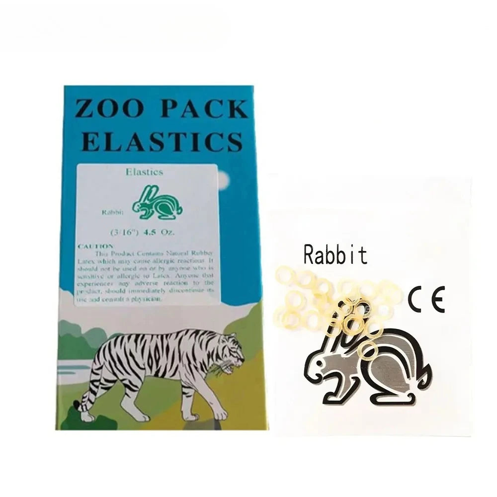 5000Pcs Dental Rubber Bands Orthodontic Ligation O-Ring For Teeth Braces Elastics Traction Rings Zoo Pack 2.5/3.5//4.5/5.0/6.5OZ
