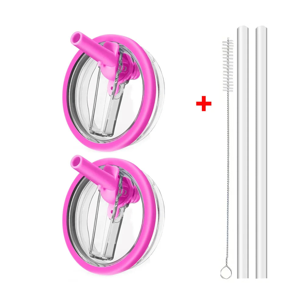 Red-2pcs x straw