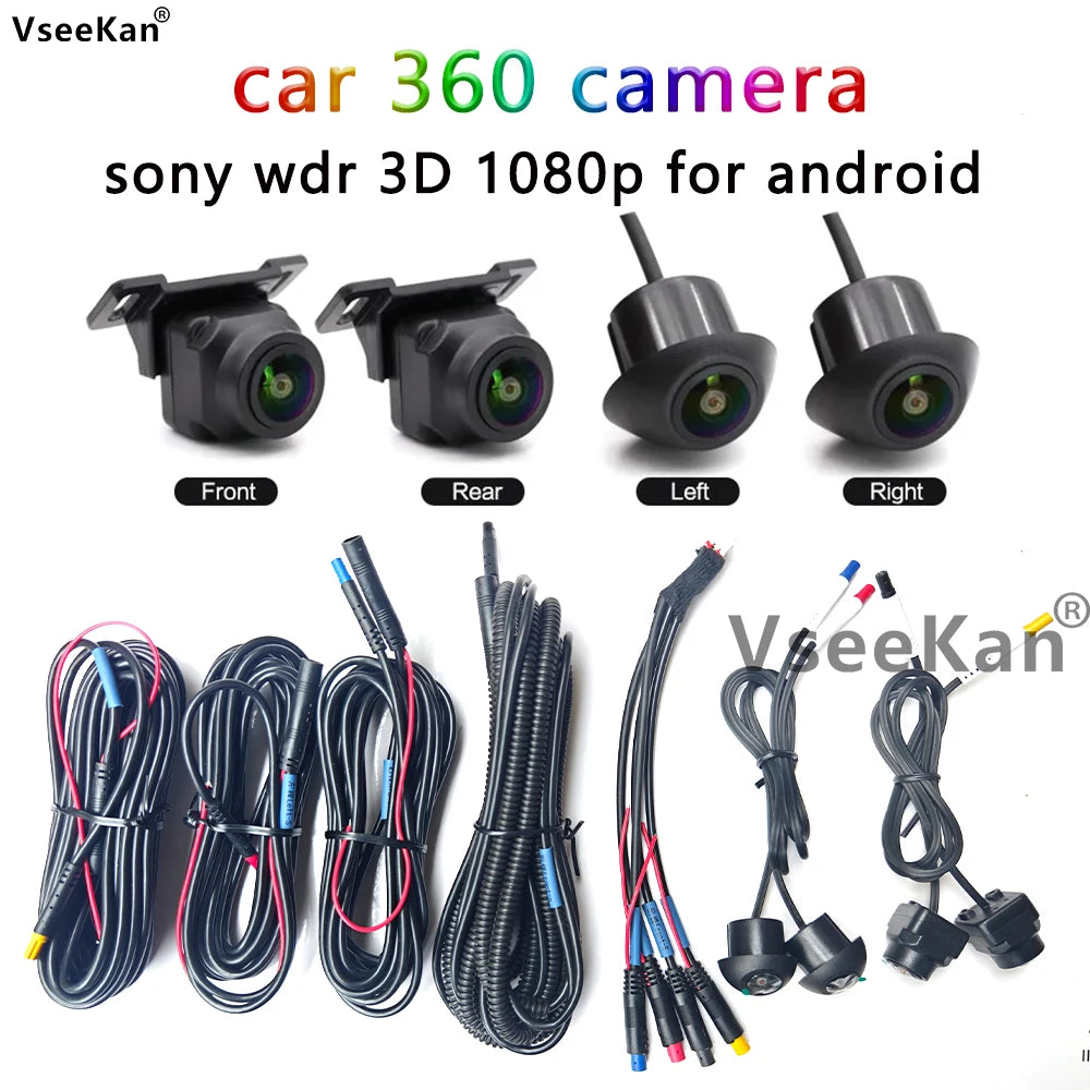 360° Panoramic Camera 1080P HD Rear / Front / Left / Right 360 Panoramic Accessories for Car android Radio multimedia 720P/1080P