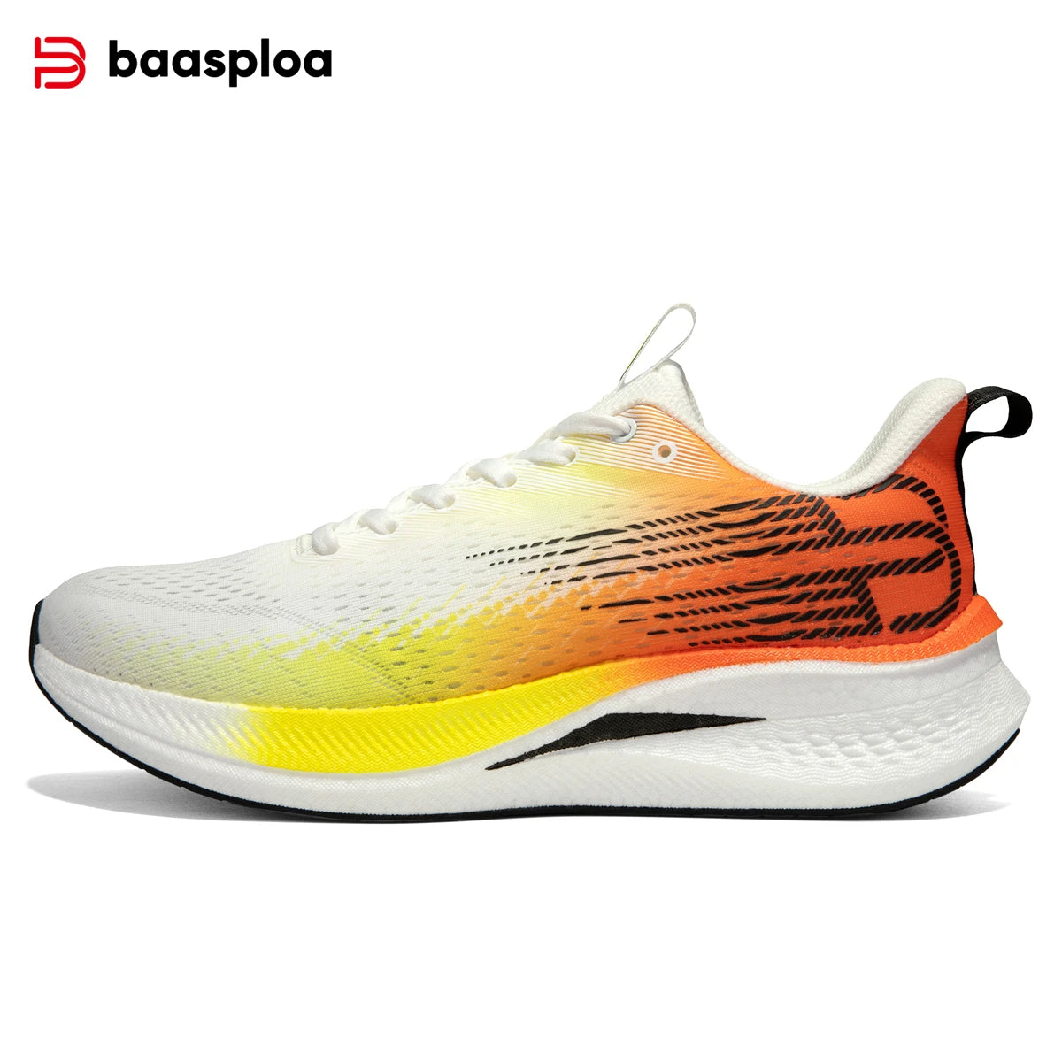 Baasploa Carbon Plate Running Shoes, Cushioned Anti-Slip Breathable Sneakers, EU 41-45
