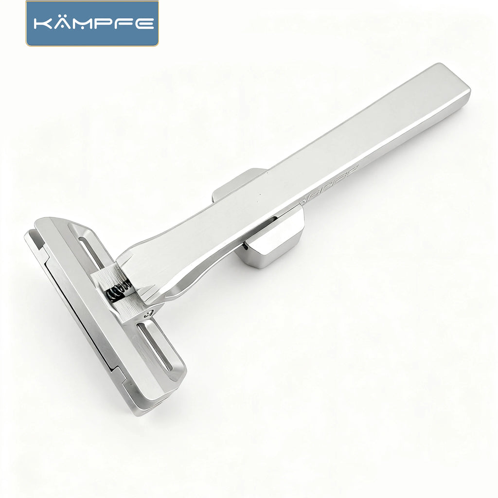 KAMPFE Traditional  K25 Aluminum Single Edge Manual Razor Portable Travel Shaver for Men And Women
